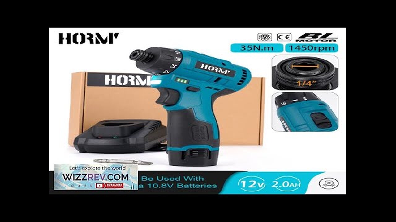 Hormy 12V Brushless Mini Electric Screwdriver 35N.m Dual Function 1/4'' Impact Driver Review