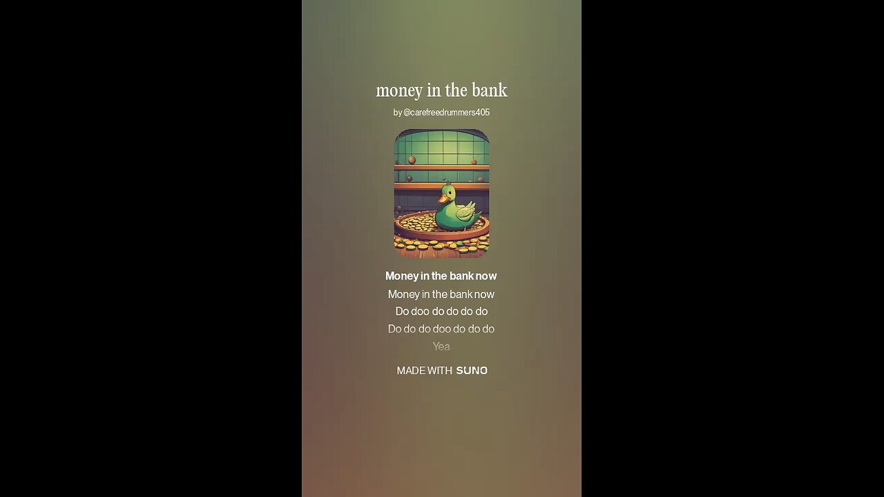 money in the bank (cover) Daffy duck nu-money flow
