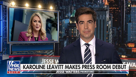 Jesse Watters Describes Karoline Leavitt's First Presser: There Was Not A Binder In Sight