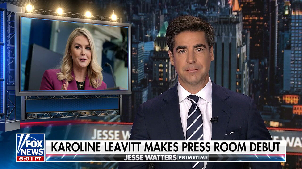 Jesse Watters Describes Karoline Leavitt's First Presser: There Was Not A Binder In Sight