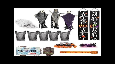 50 Piece Halloween Decorations Outdoor Set All Included Decor Kit Hanging Review