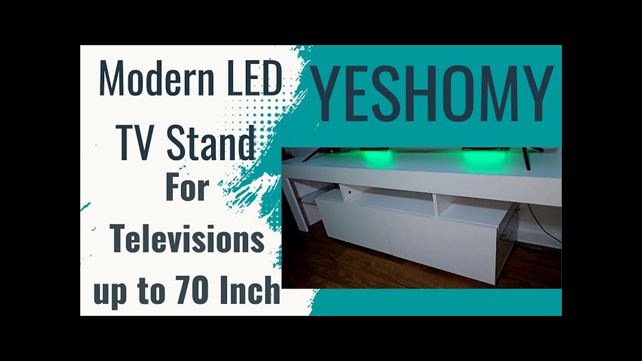 Elevate Your Living Room with the YESHOMY Modern LED TV Stand | Fits TVs Up to 70" | Amazon Finds