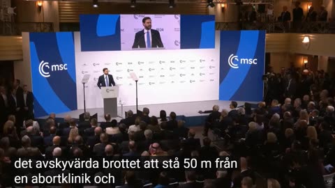 # 1354 - J D Vance brandtal i München. SVENSKTEXTAT