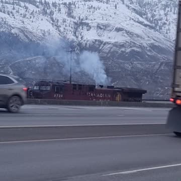 Locomotives polluting the air
