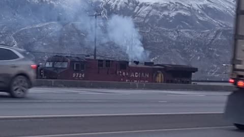 Locomotives polluting the air