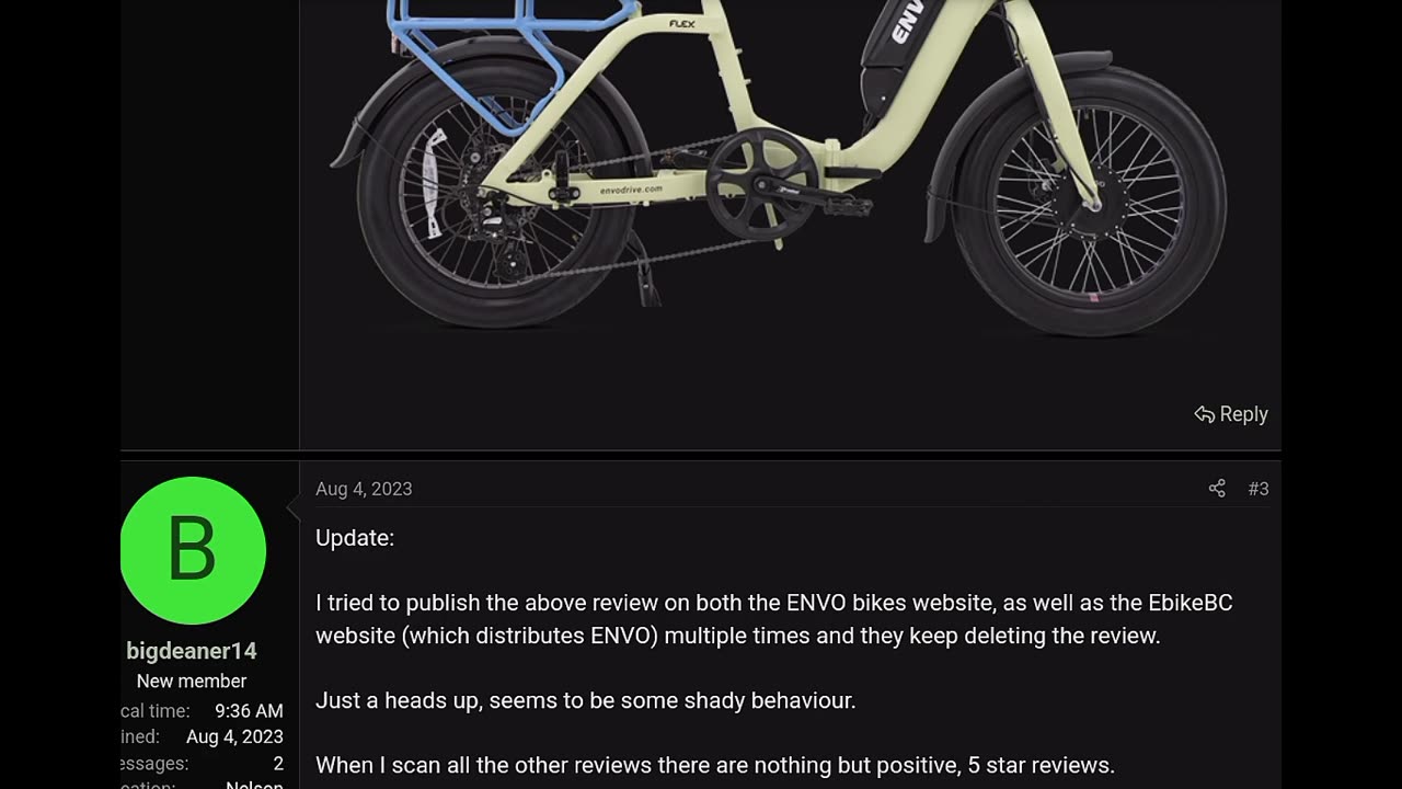Why Did Envo Drive Delete My 4-Star Ebike Review? A Customer Speaks Out