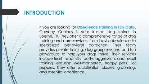 If you are looking for Obedience Training in Fair Oaks