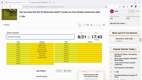 A Very Hard Backrooms Quiz!!