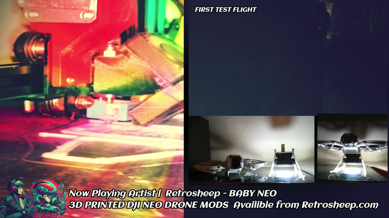 Retrosheep | Baby Neo - DJI Neo Drone 3D Printed Night Flight Mod - Adding a Light #djineo #3dprint #drones