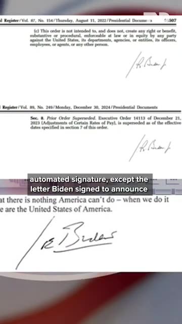 Biden-era document signatures automated except letter dropping out of race