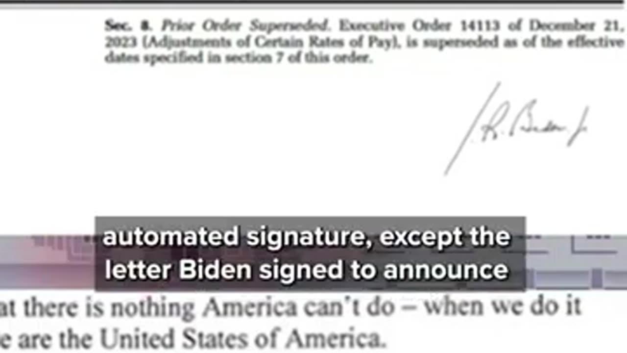 Biden-era document signatures automated except letter dropping out of race