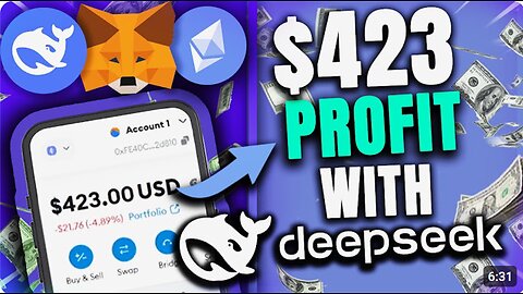 How to Earn Crypto With DEEPSEEK AI BOT | $423 in 15 Minutes | AUTO PASSIVE INCOME 2025