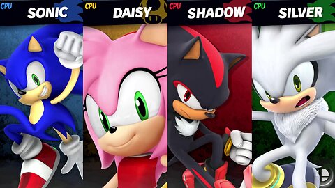 Modern Sonic vs Amy (Daisy) Moveset Shadow vs Moveset Silver SSBU Quickie