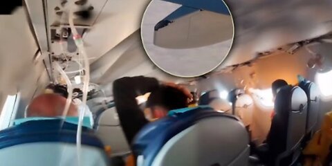 Video footage shared by passengers from inside the crashed plane in which 38 people died