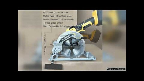 20V Brushless Circular Saw 125mm 5inch Cordless Electric Saw with Saw Blade Review