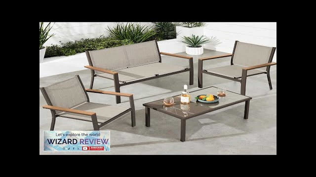 Best Choice Products 4-Piece Outdoor Textilene Patio Conversation Set Backyard Furniture Review