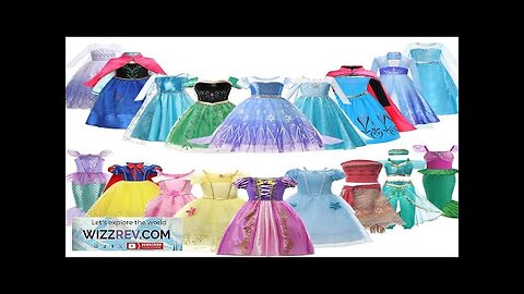 Frozen Anna Elsa Cosplay Costumes Girls Princess Rapunzel Snow White Mermaid Belle Review