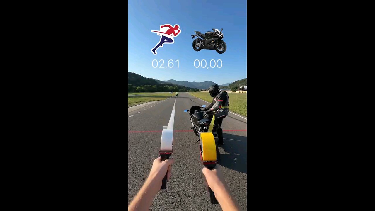 Super bike vs Human