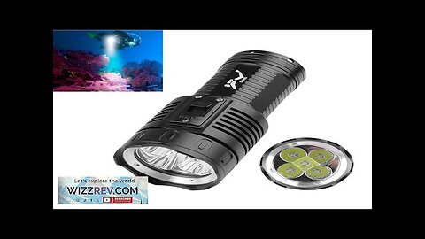 5*T40 LED High Lumen Diving Flashlight Professional Waterproof and Long Endurance Dive Review