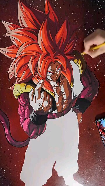 Drawing a Gogeta SSJ 4 PART #3 FINAL ✍️