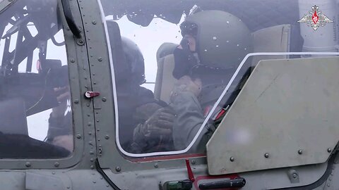 Footage of the combat operation of the Kamov Ka-52M Alligator attack helicopter in the Kursk region