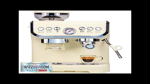 Espresso Machine 15 Bar Coffee Maker With Milk Frother Steam Wand Built-In Review