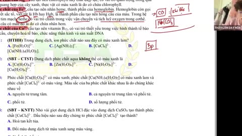 "HÓA BUỔI 16 : KIM LOẠI CHUYỂN TIẾP "
