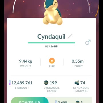 Pokémon GO-Purifying Shadow Cyndaquil