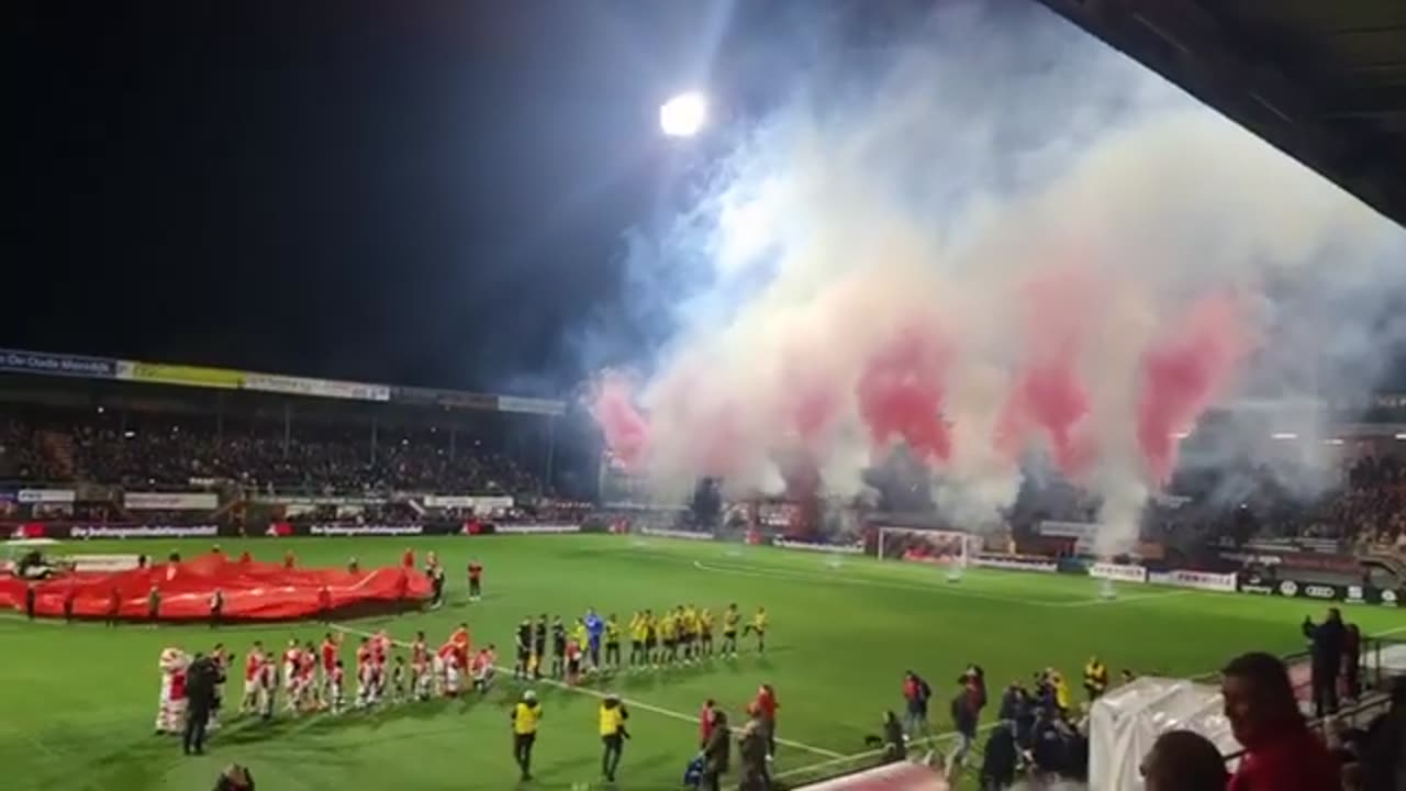 One of the most beautiful fireworks show in football (FC Emmen)