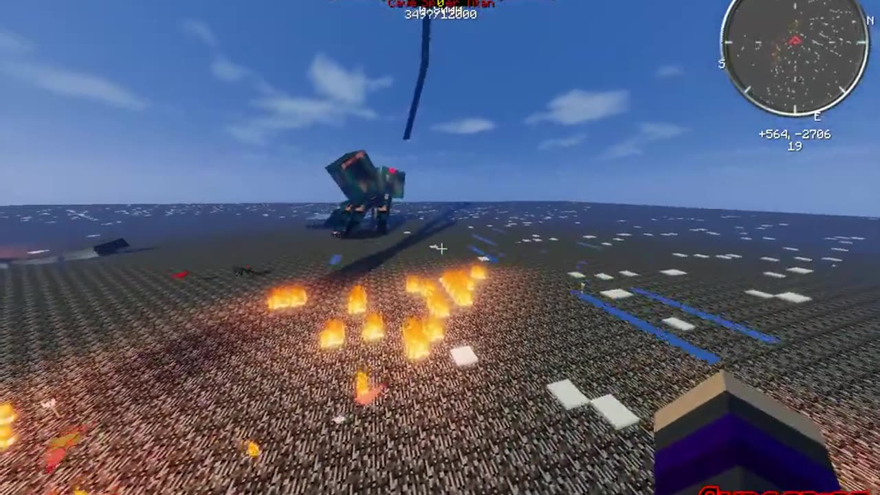 Minecraft mob battle cave spider titan vs omegafish