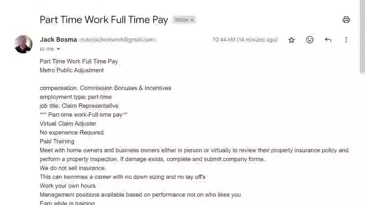 Part Time Work Full Time Pay