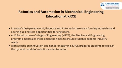 Robotics and Automation in Mechanical Engineering Education