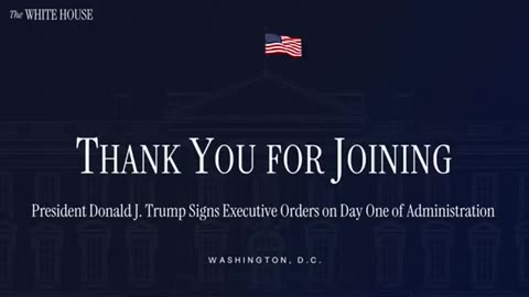 President Donald J. Trump Signs Executive Orders On His First Day In Office