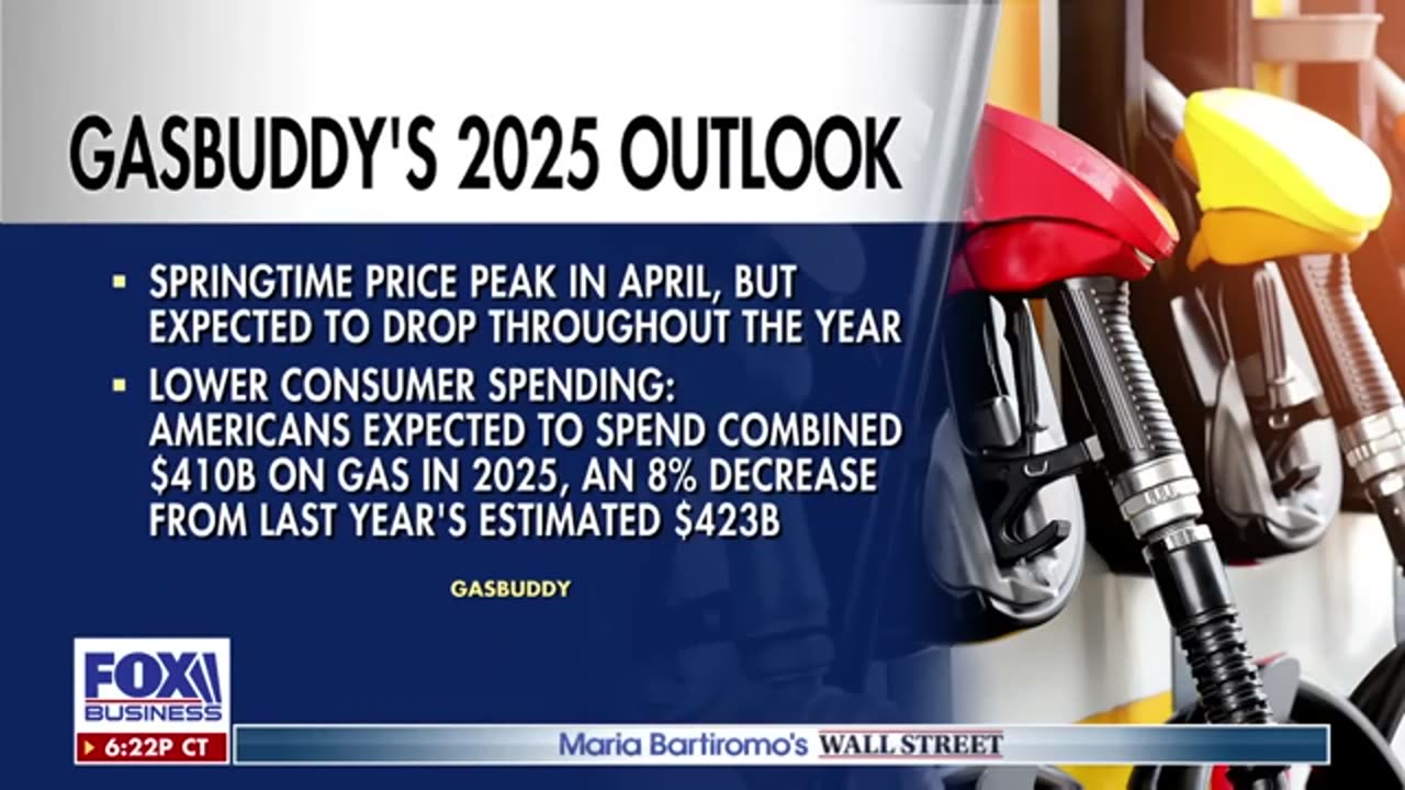 GasBuddy analyst predicts national average for gas to fall below $3 by end of 2025