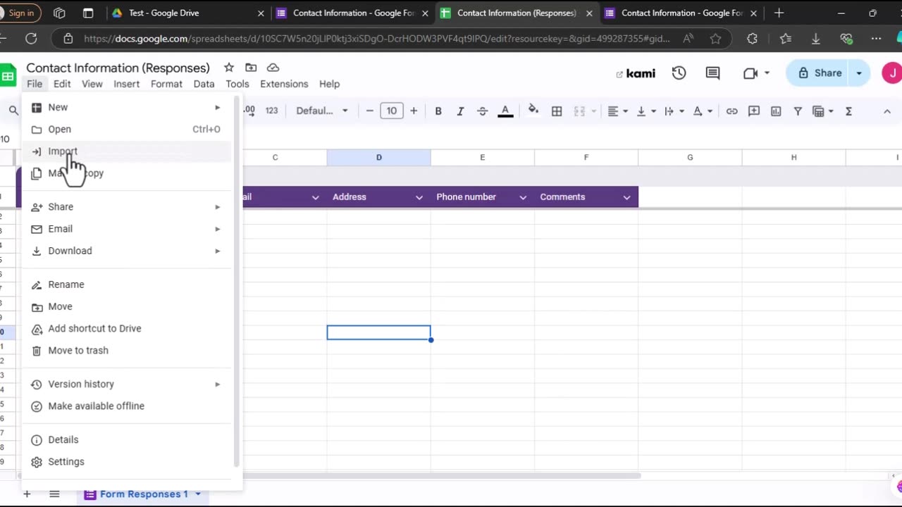 How to convert google sheets to google form