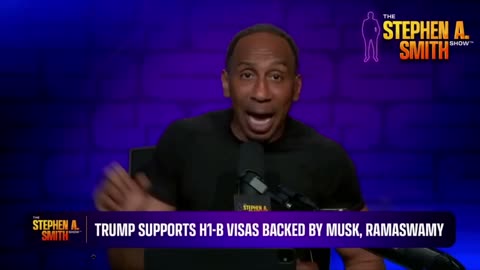 Stephen A. Smith praises MAGA for allowing an open debate about H-1B visas.