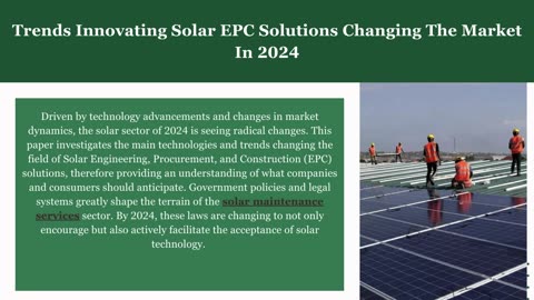 Trends Innovating Solar EPC Solutions Changing The Market In 2024