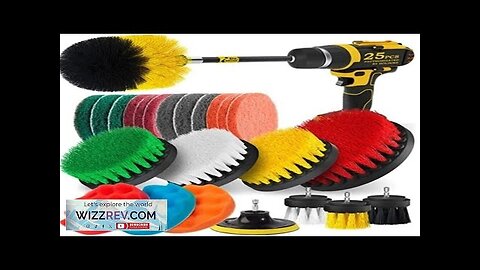 25PC/SET Electric Drill Brushes Brush Attachable for Cleaning Pool Tile Flooring Brick Review