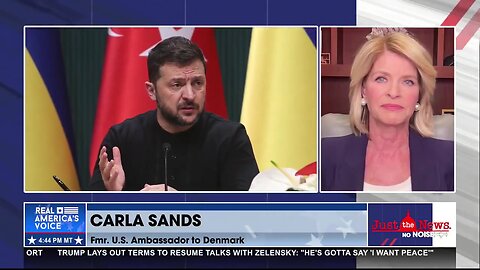 Carla Sands blasts Zelensky for reneging Trump deal, pushing for security in front of press