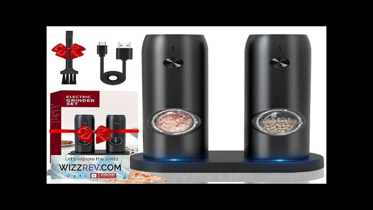 Automatic Pepper Grinder Salt And Pepper Grinder USB Rechargeable Adjustable Coarseness Review