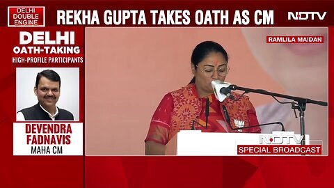 Delhi CM Oath Ceremony _ Rekha Gupta Takes Oath As Delhi Chief Minister At Ramlila Ground