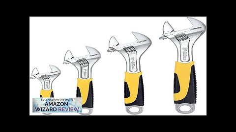 Topline 4-Piece Adjustable Wrench Set with Bi-Material Handles 12-in 10-in 8-in 6-in Review