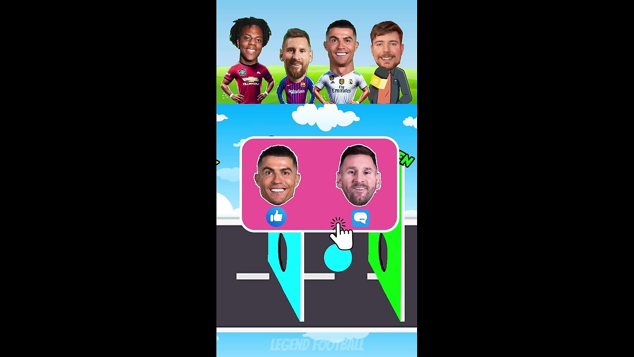 The colors challenge between Messi and Ronaldo
