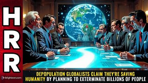 Depopulation globalists claim they're SAVING HUMANITY by planning to exterminate billions of people