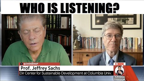 JUDGING FREEDOM W/ PROF JEFFREY SACHS TRUMP FLEXING HIS MUSCLE N THE WORLD.