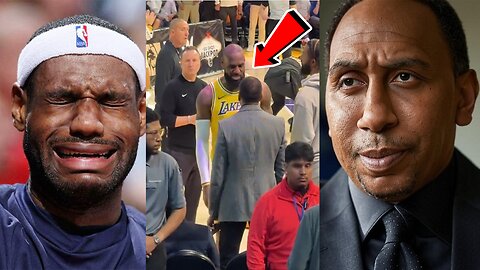 LeBron Jmaes acts like a B*TCH! CURSES OUT Stephen A Smith at Laker game for CRITICISM of Bronny!