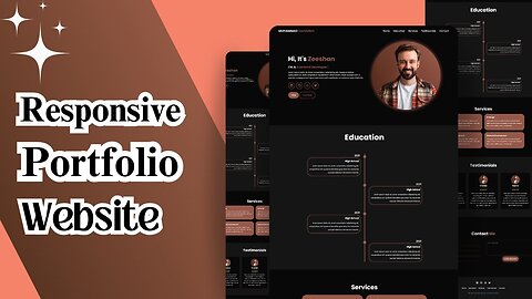 Responsive Portfolio Website with HTML, CSS & JS