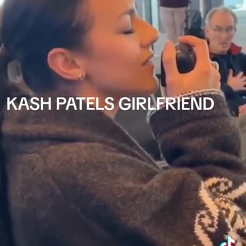 Kash Patel’s girlfriend, Alexis Wilkins, singing the National Anthem at an airport 🇺🇸