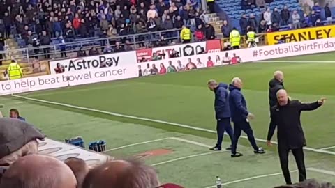 Burnley FC (coach Sean Dyche is angry)
