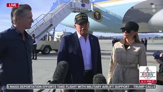 WATCH: PRESIDENT TRUMP AND GAVIN NEWSOM MEET ON TARMAC IN LOS ANGELES - 1/24/25